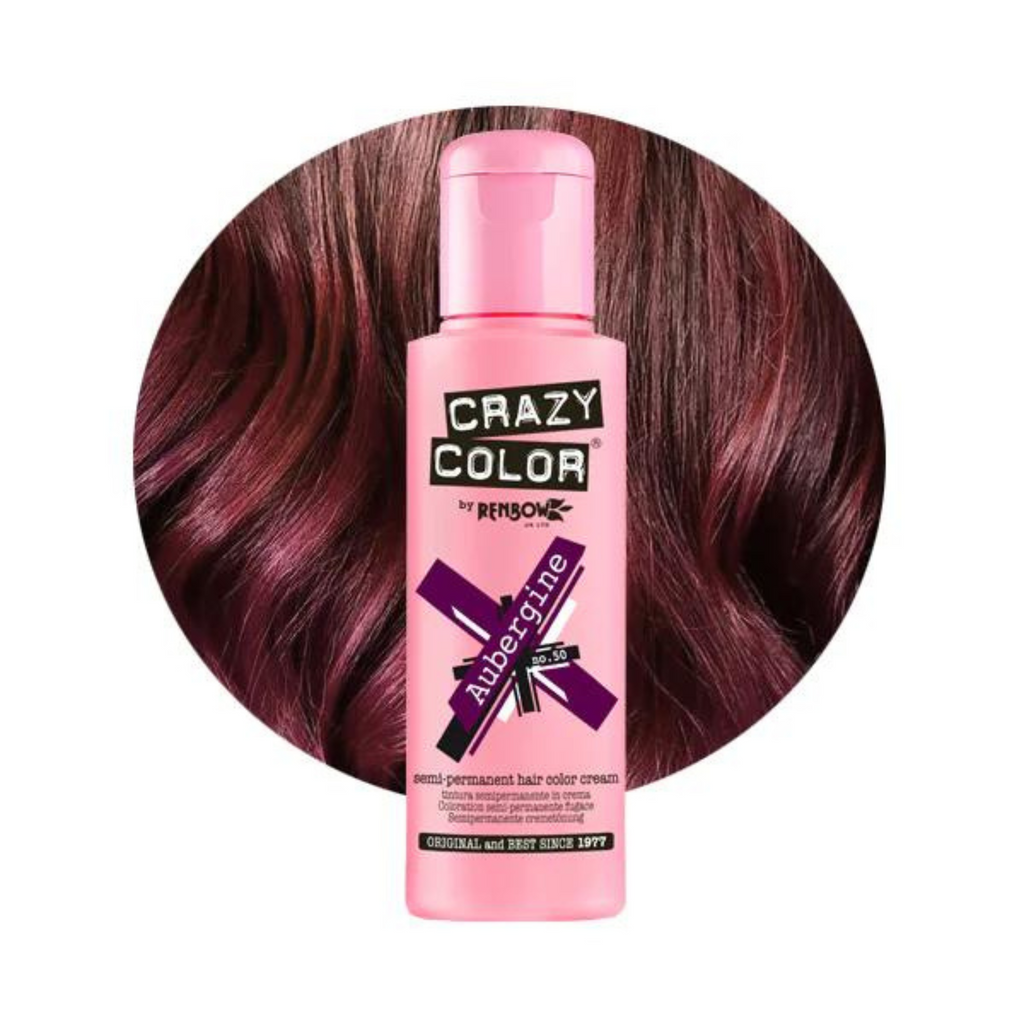 Crazy Color Semi Permanent Hair Colour -  Aubergine 100ml