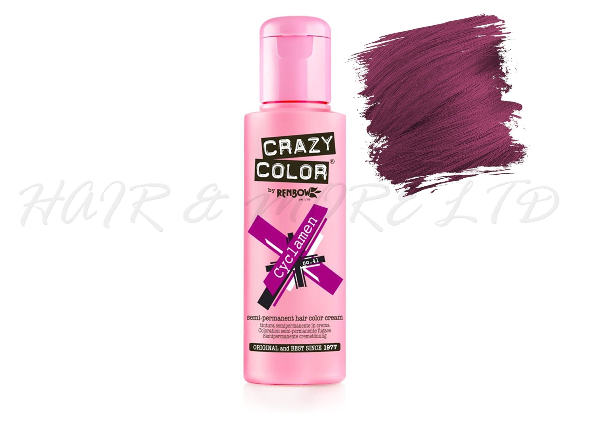 Crazy Color Semi Permanent Hair Colour -  Cyclamen 100ml