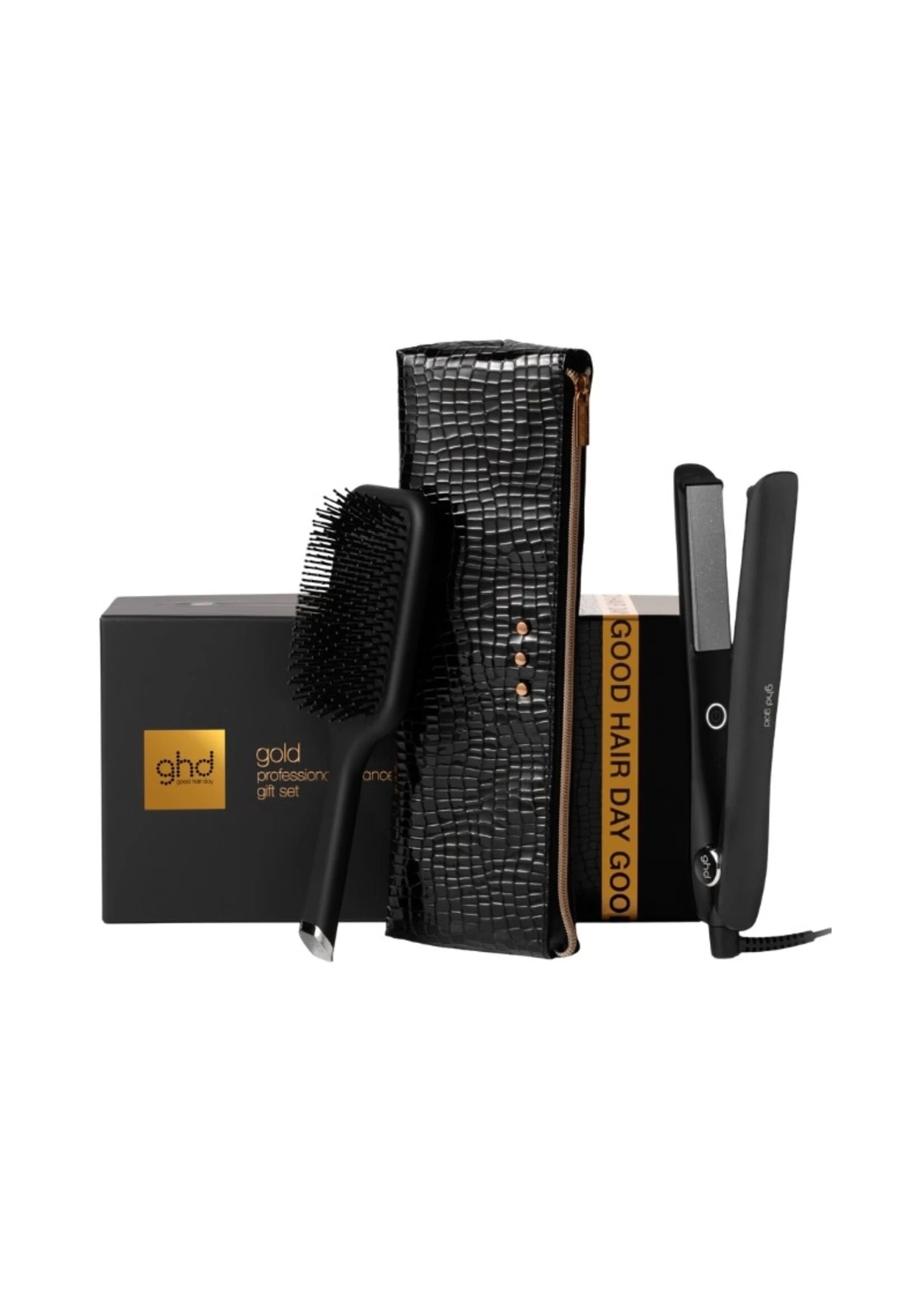 GHD gold hair straightener gift set -Black