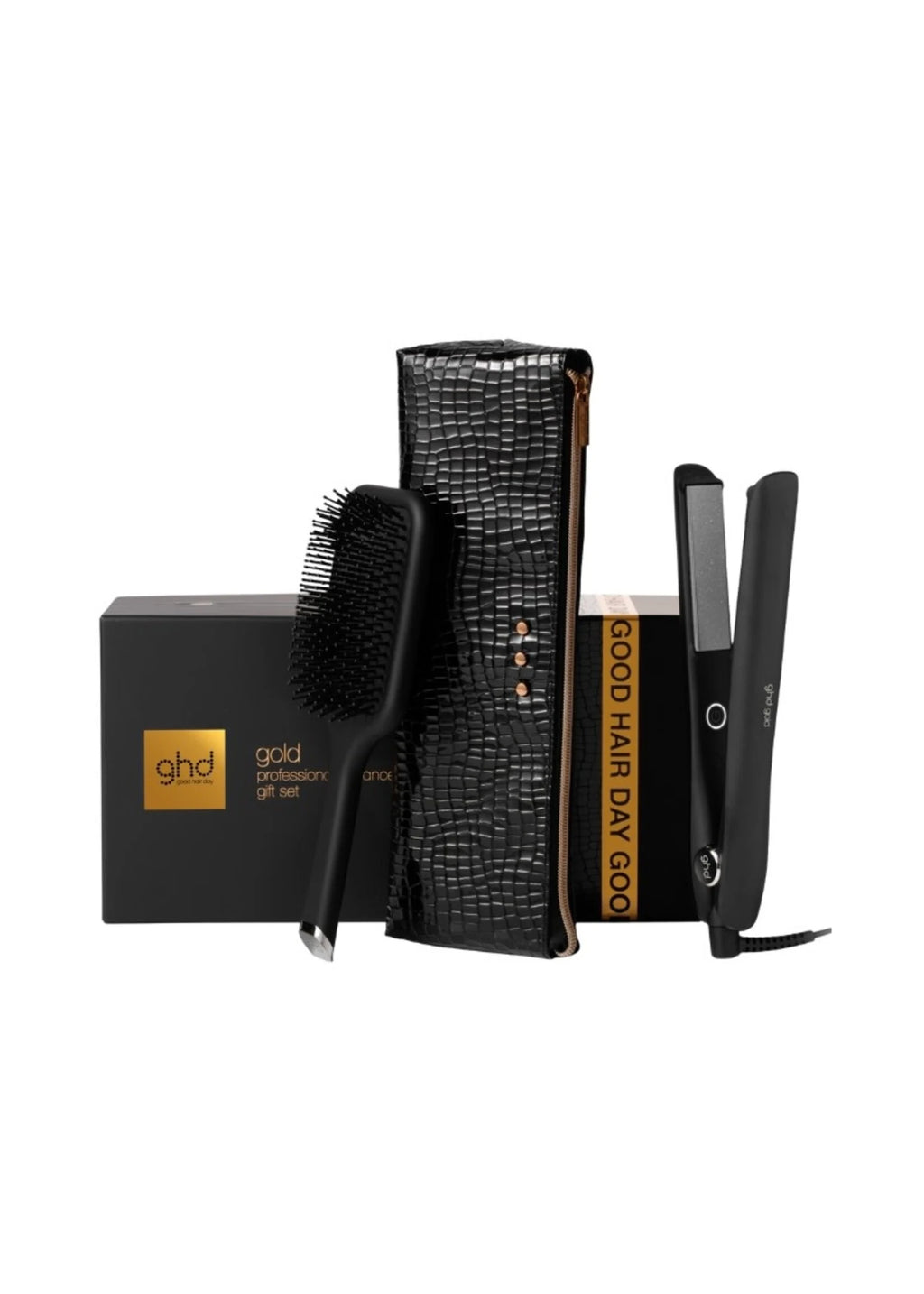 GHD gold hair straightener gift set -Black