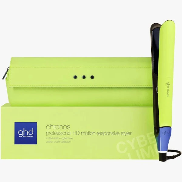 GHD CHRONOS HAIR STRAIGHTENER IN CYBER LIME