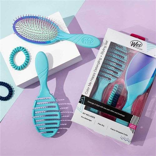 Wet Brush Pro Colour Me Happy Detangling styling kit